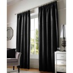 chenille black tape curtains